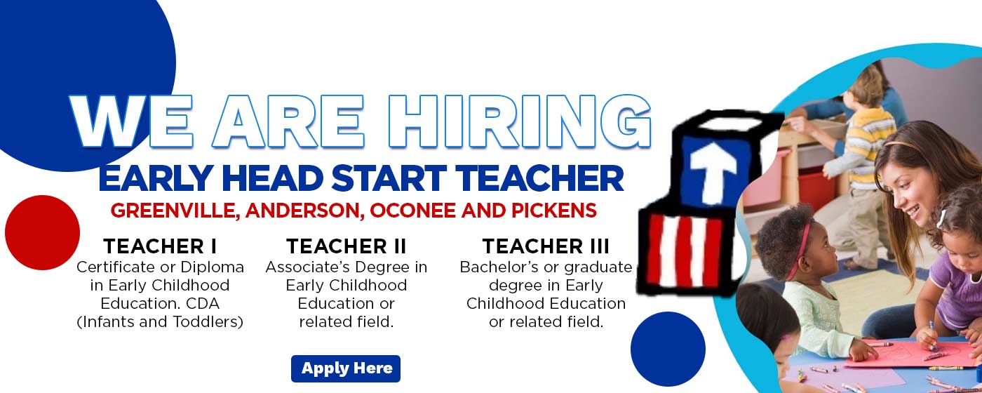 Now Hiring Early Head Start Teachers.