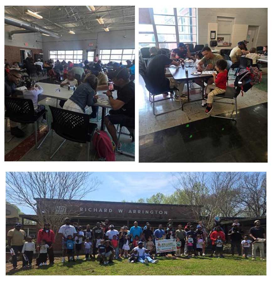 group of photos from the fathers event